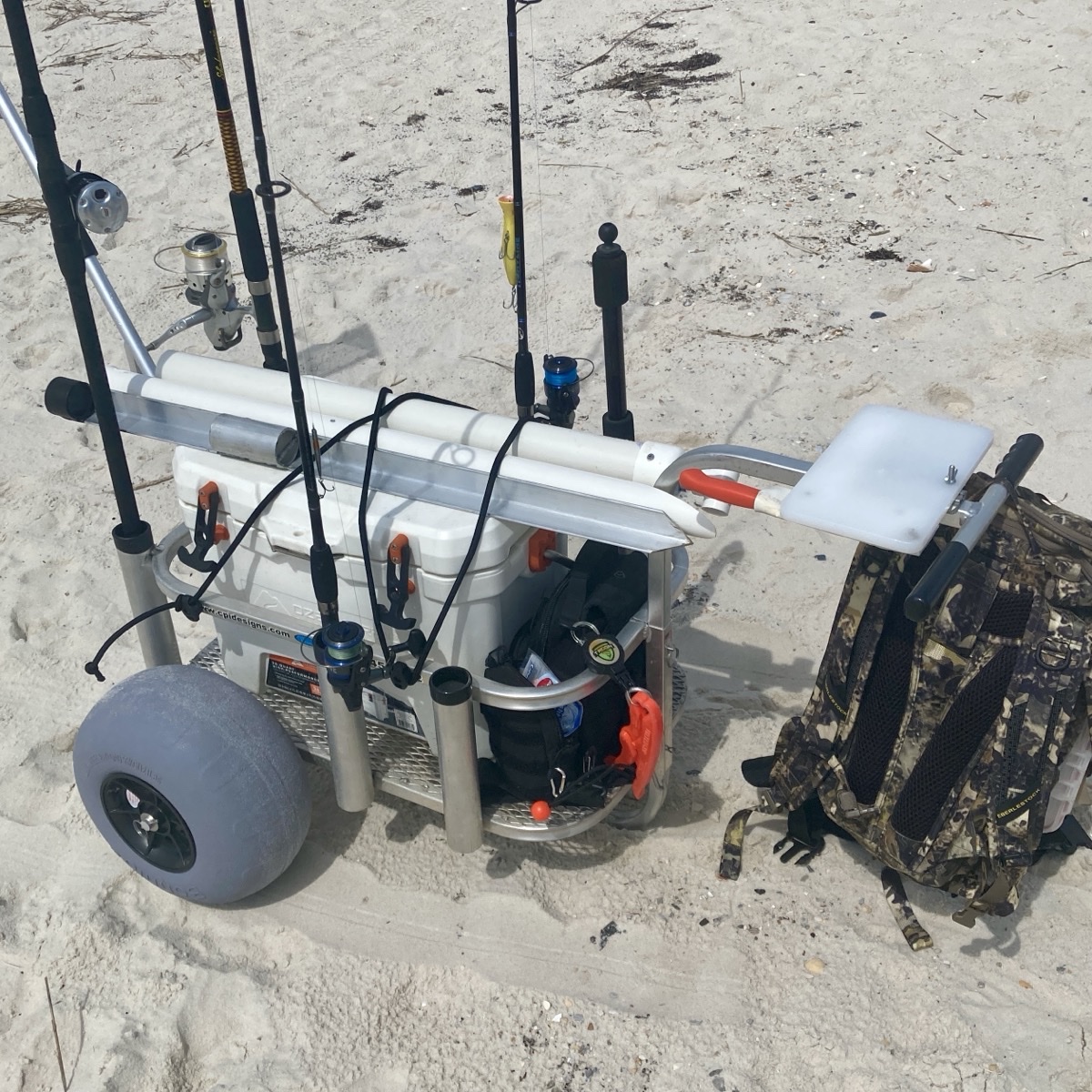 DIY: Trick Out An Aluminum Pull Cart for Fishing the Surf - Reckon